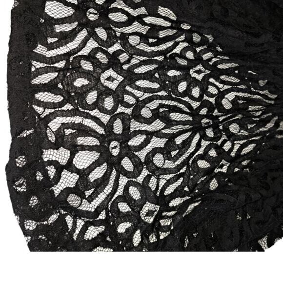 NWT Lauren Conrad Black Lace Fit & Flare Dress Size 4 - Picture 14 of 15